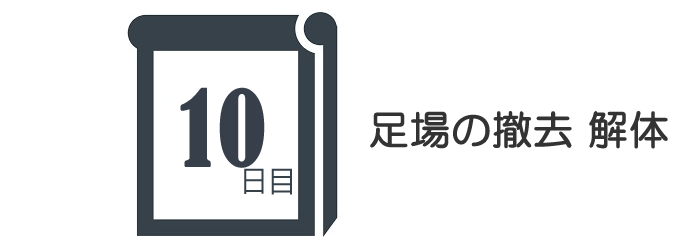 足場の撤去解体