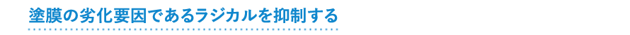 塗膜の劣化要因であるラジカルを制御する