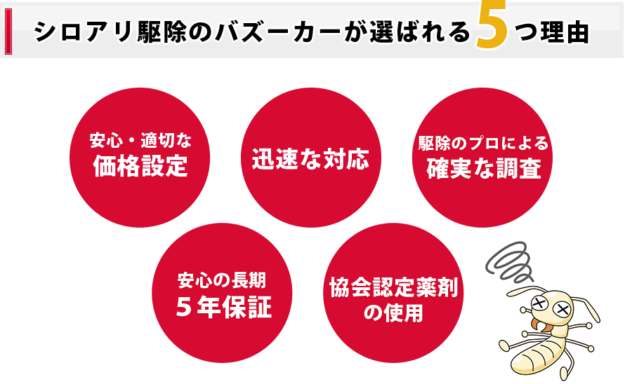 白アリ駆除のバズーカが選ばれる理由